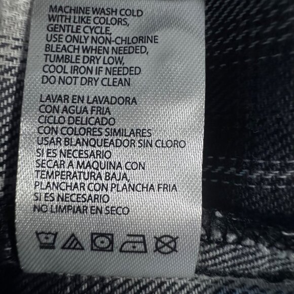 Womens Small Black Gray Flannel Weatherproof Vintage Comfort Stretch Plaid Shirt - Picture 8 of 9